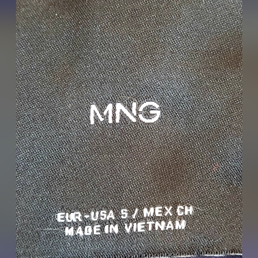 Mango Navy Blue Covered Button Placket Suiting Ve… - image 4